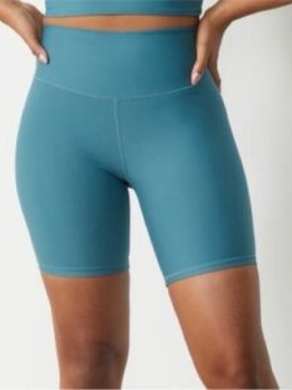 Abercrombie & Fitch YPB Teal Blue High Rise Bike Shorts